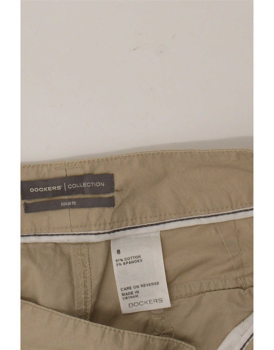 Pantaloncini chino da donna Dockers US 8 medi W30 in cotone beige