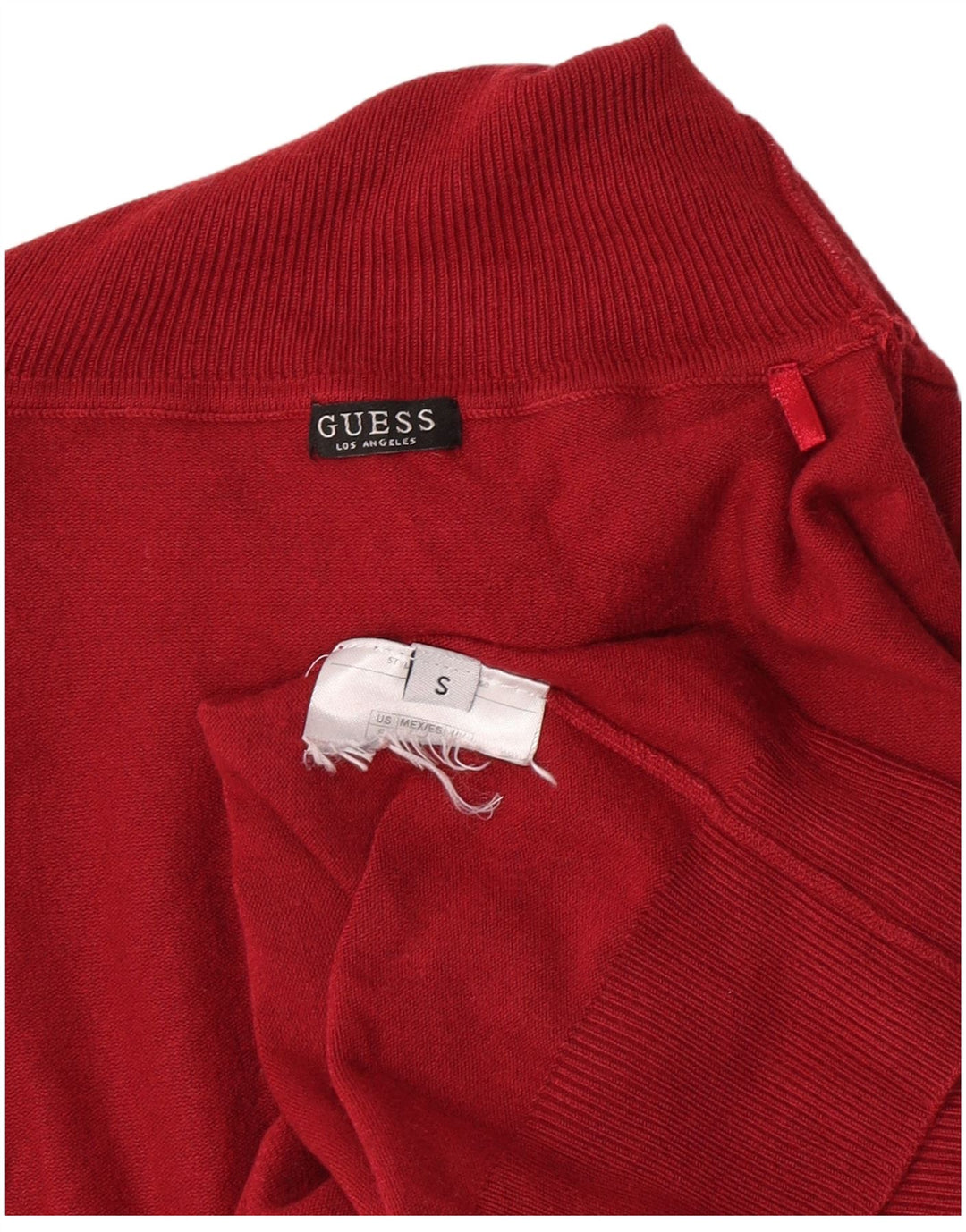 Maglione maglione con collo alto grafico da donna Guess UK 10 piccolo rosso