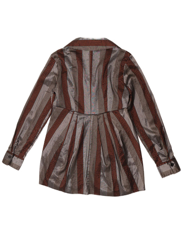Camicetta a camicia lunga da donna Naracamicie UK 12 Grigio medio a righe