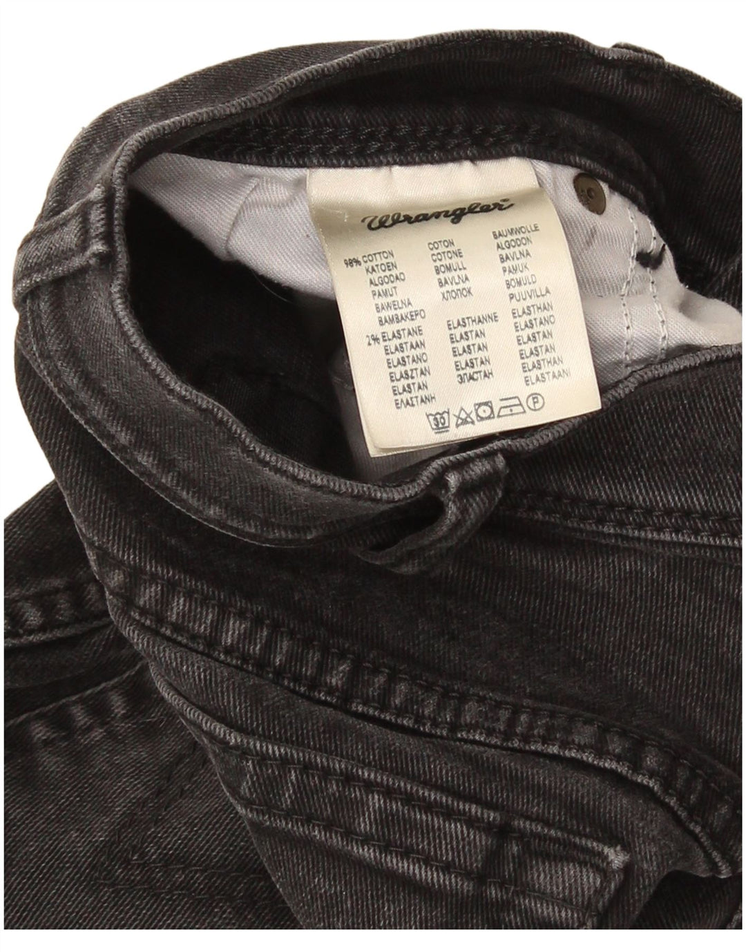 Jeans dritti da uomo Wrangler vestibilità regolare W34 L32 cotone grigio
