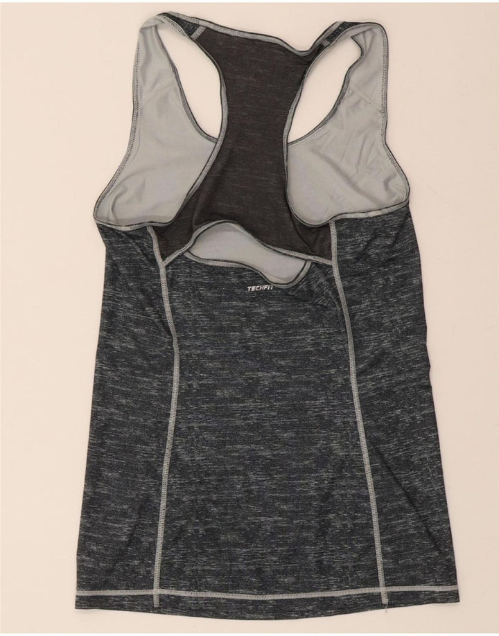 ADIDAS Womens Climacool Vest Top UK 8/10 Small Grey Flecked Polyester Vintage Adidas and Second-Hand Adidas from Messina Hembry 