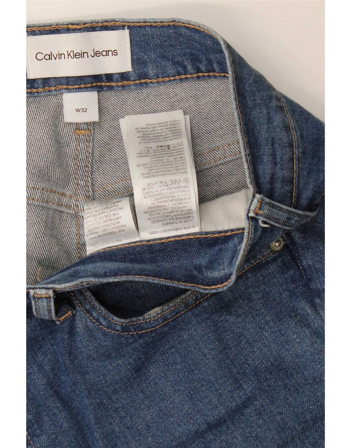 Jeans cropped da uomo Calvin Klein W32 L25 cotone blu