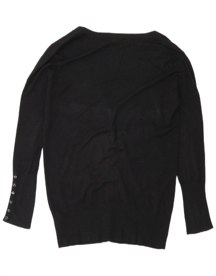 Maglione cardigan da donna Zara UK 16 grande rayon nero