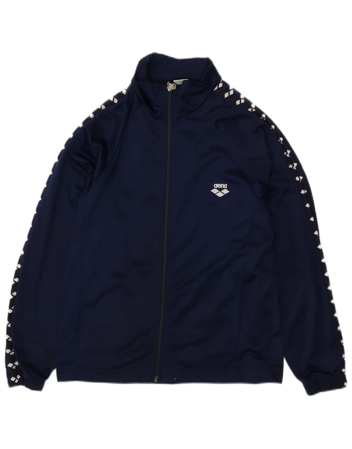 Giacca da ginnastica grafica da uomo Arena piccola blu navy