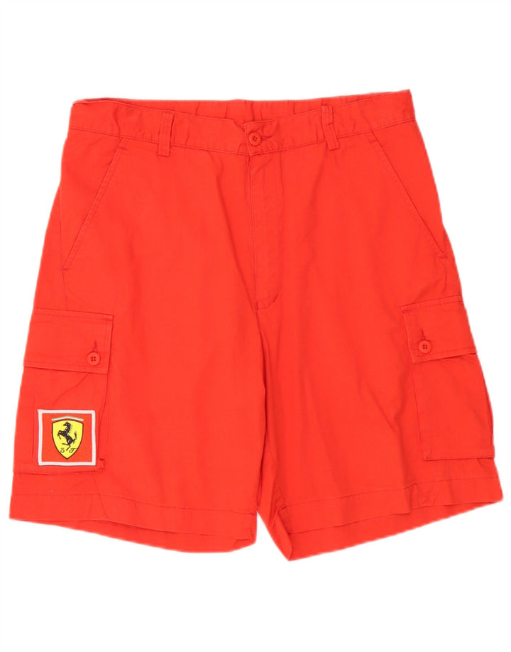 Pantaloncini cargo Fila da uomo Ferrari IT 50 Large W32 in cotone rosso