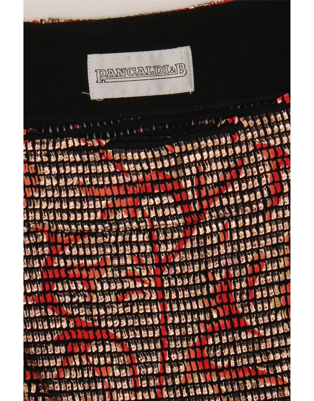 Top camicetta senza maniche da donna Pancaldi & B UK 12 rosso medio floreale