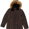 Giacca imbottita con cappuccio da donna Post Card UK 12 Poliammide marrone medio