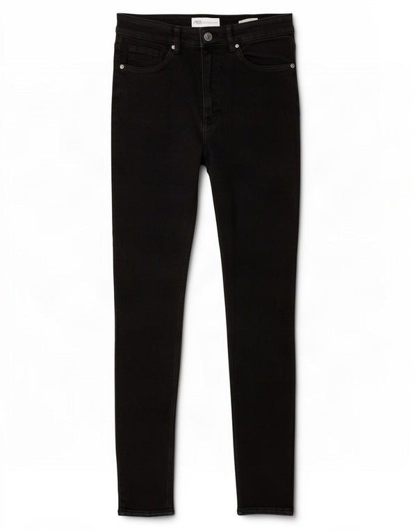 Jeans skinny da donna Zara EU 36 XS W26 L26 cotone nero
