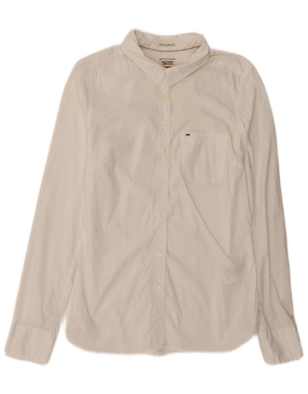 Camicia da donna Tommy Hilfiger UK 12 cotone bianco medio