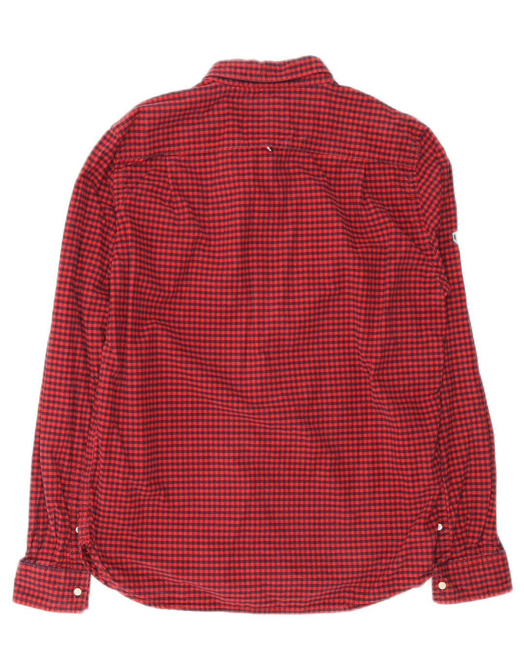Camicia su misura da uomo in flanella SUPERDRY XL in cotone a quadretti rosso