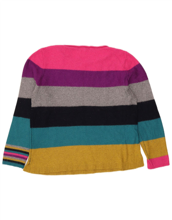 Maglione maglione con scollo a barca da donna di White Stuff UK 16 grande multicolore