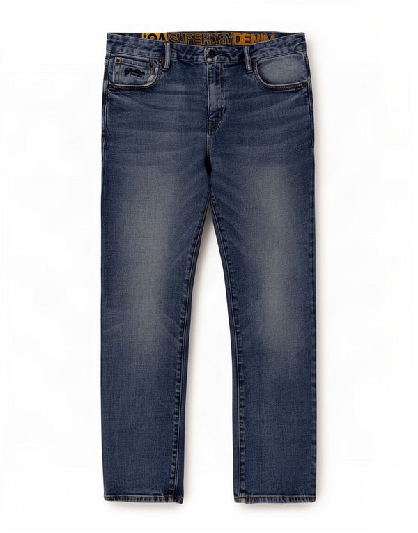 Jeans dritti da uomo Superdry W34 L29 cotone blu