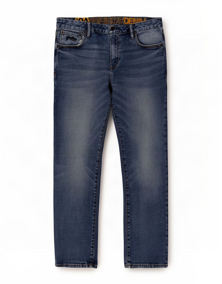 Jeans dritti da uomo Superdry W34 L29 cotone blu