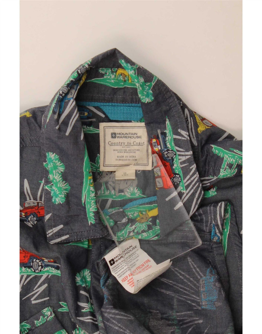 Camicia da bambino con motivo astratto Mountain Warehouse 12-13 anni Blu navy