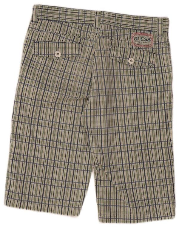 Pantaloncini chino da donna Guess UK 14 Large W32 a quadri multicolore