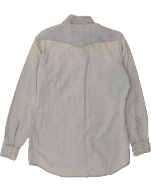 AMERICANINO Mens Shirt Medium Blue Cotton