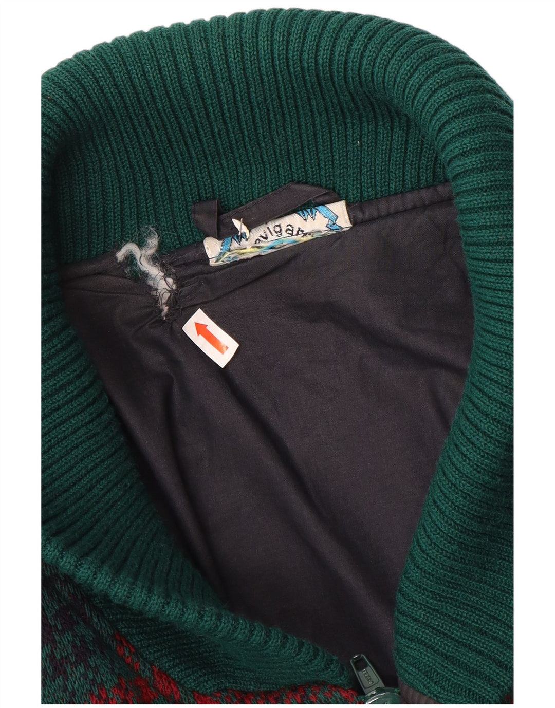 Maglione cardigan da uomo NAVIGARE XL verde a quadri