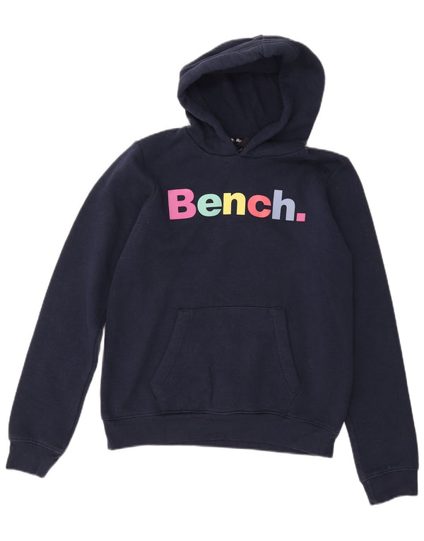 Maglione con cappuccio grafico BENCH da bambino 13-14 anni in cotone blu navy