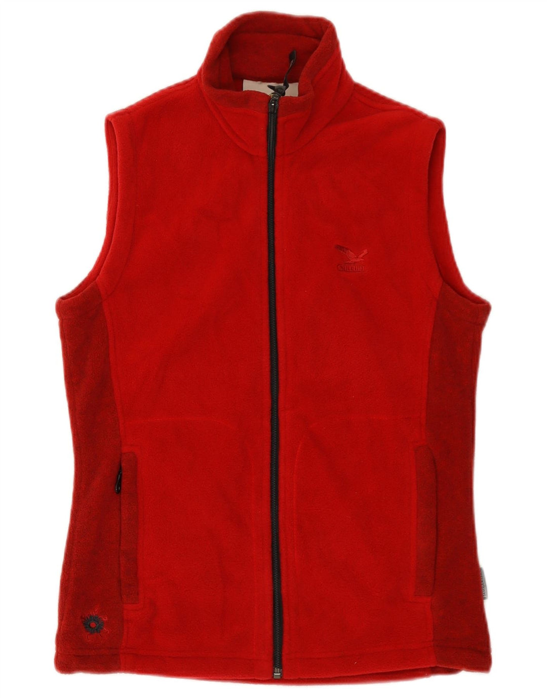 Gilet in pile da donna SALEWA UK 8 Small rosso in poliestere color block