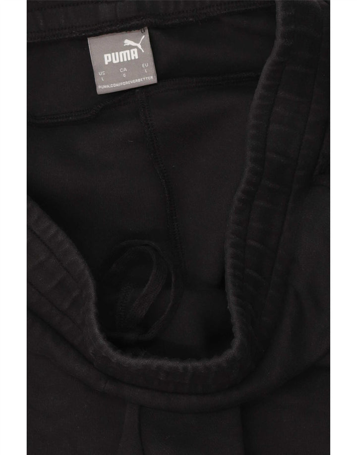 Pantaloni da tuta da uomo Puma Large in cotone nero