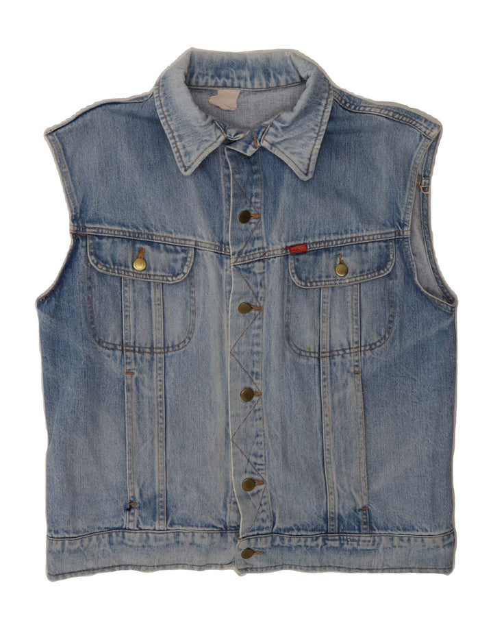 LEMON Mens Denim Gilet UK 36 Small Blue Vintage Lemon and Second-Hand Lemon from Messina Hembry 
