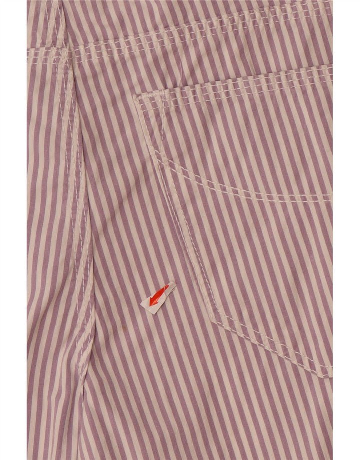 Pantaloni casual dritti da donna SIVIGLIA W31 L33 cotone gessato viola