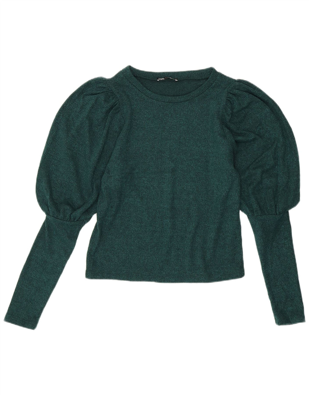 Maglione ZARA da donna con scollo a barca UK 10 piccolo verde