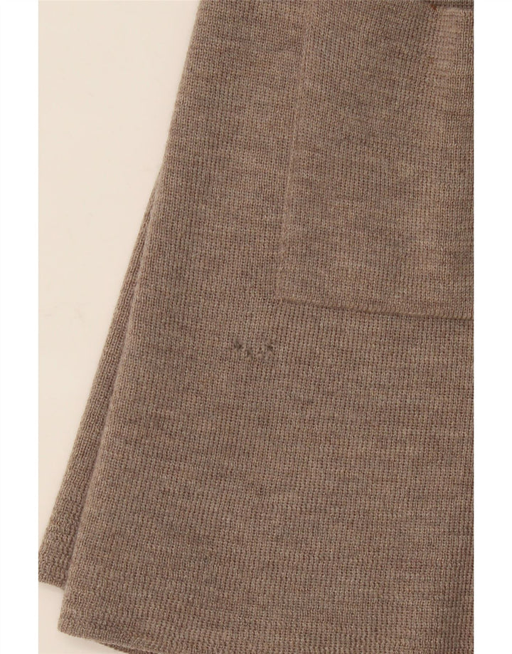 Maglione cardigan aperto lungo da donna Orvis UK 14 Lana merino beige medio