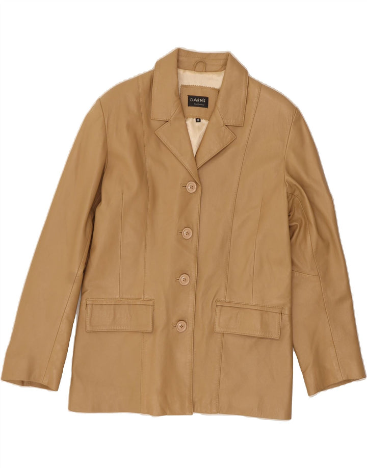 ARM'S Womens Leather Jacket UK 18 XL Beige Leather Vintage ARM'S and Second-Hand ARM'S from Messina Hembry 