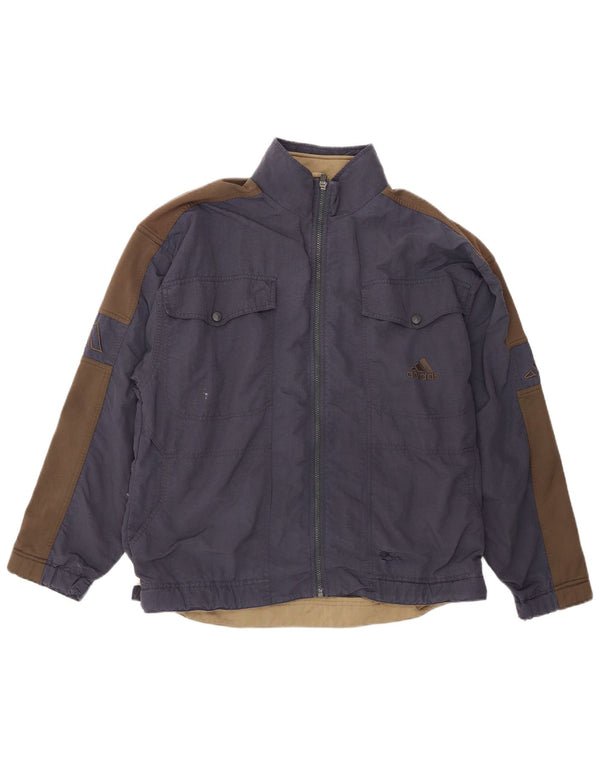 Giacca bomber da uomo Adidas UK 40/42 Poliestere color block blu navy medio