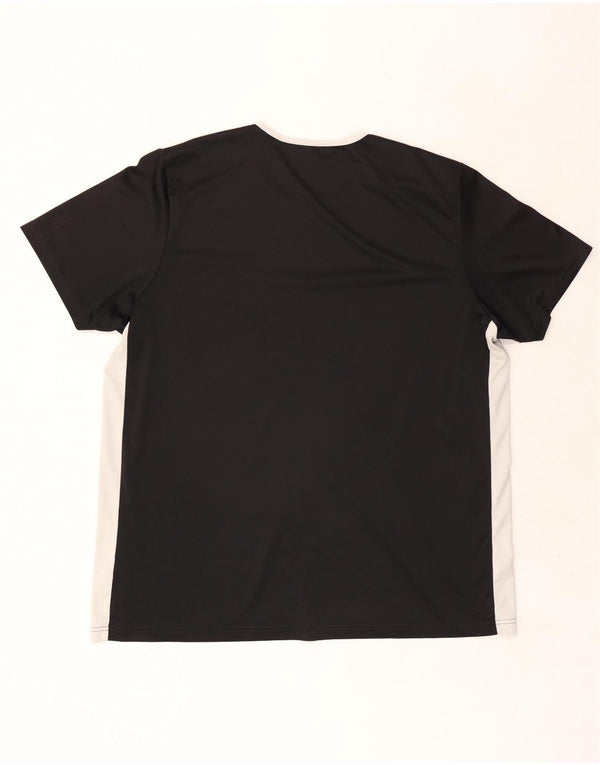 T-shirt ADIDAS Climalite da uomo 2XL nera a blocchi di colore