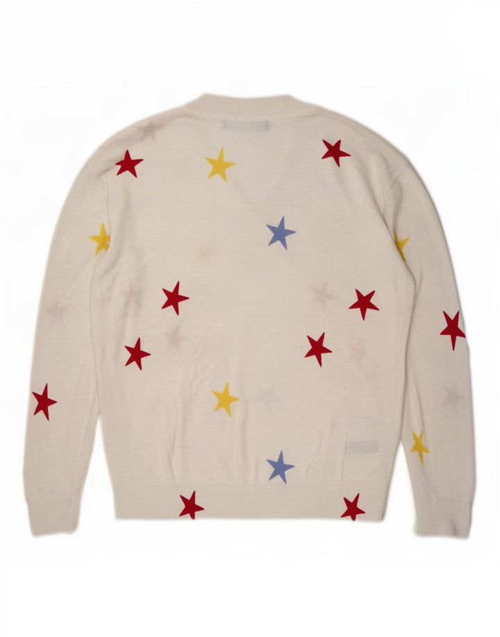 Maglione da donna con scollo a V e motivo astratto Marks & Spencer UK 10 Small W