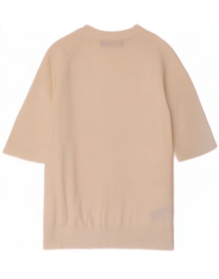 Maglione maglione con scollo a barca da donna Marks & Spencer UK 10 piccolo bianco sporco