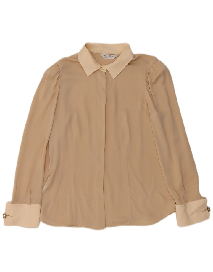 Camicetta da donna Max Mara UK 10 Small Beige Colourblock