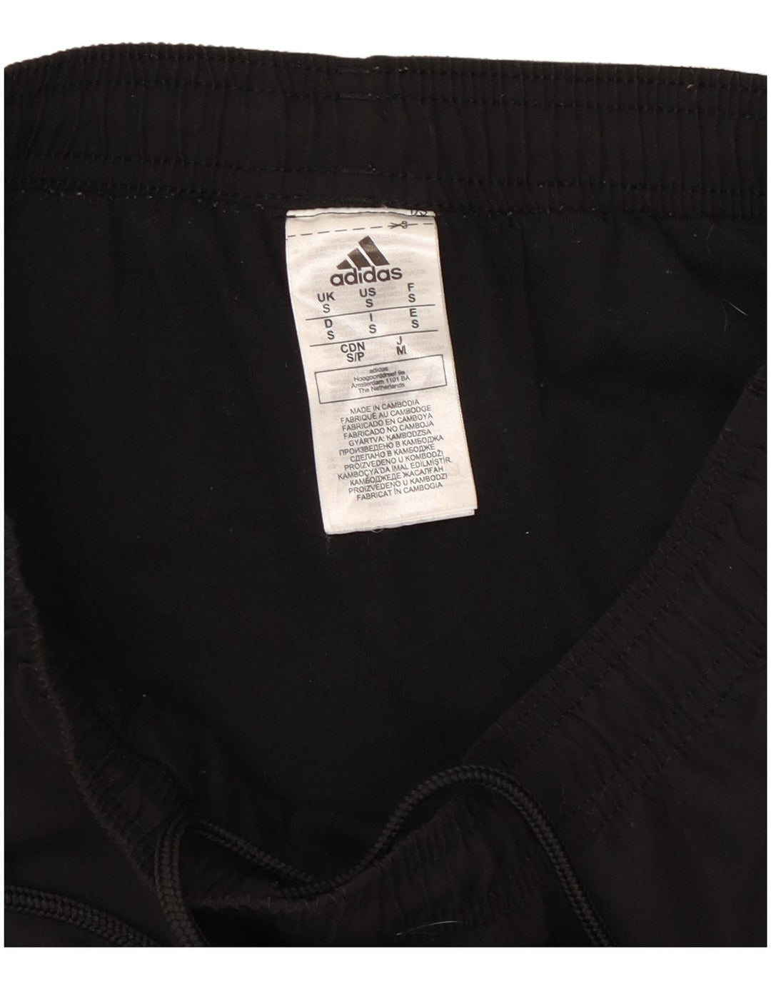 Pantaloni da tuta da uomo Adidas Joggers piccoli in poliestere nero