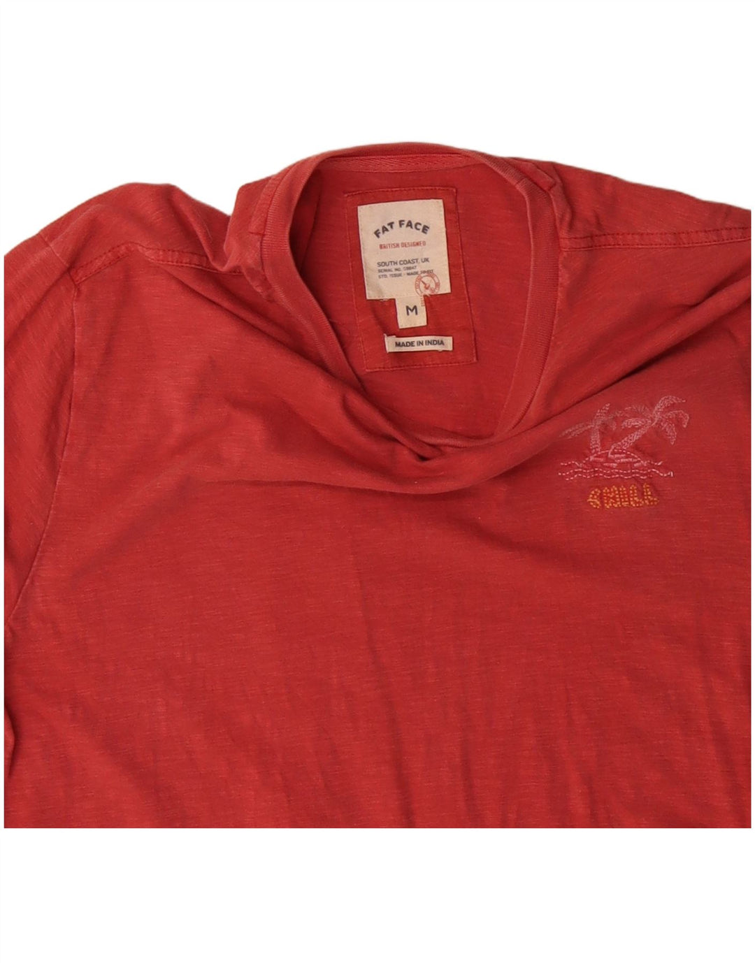 FAT FACE Mens Graphic T-Shirt Top Medium Red Cotton
