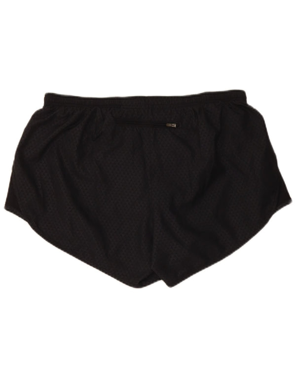 Pantaloncini sportivi Nike Dri Fit da donna UK 16 Large Nero Poliestere geometrico