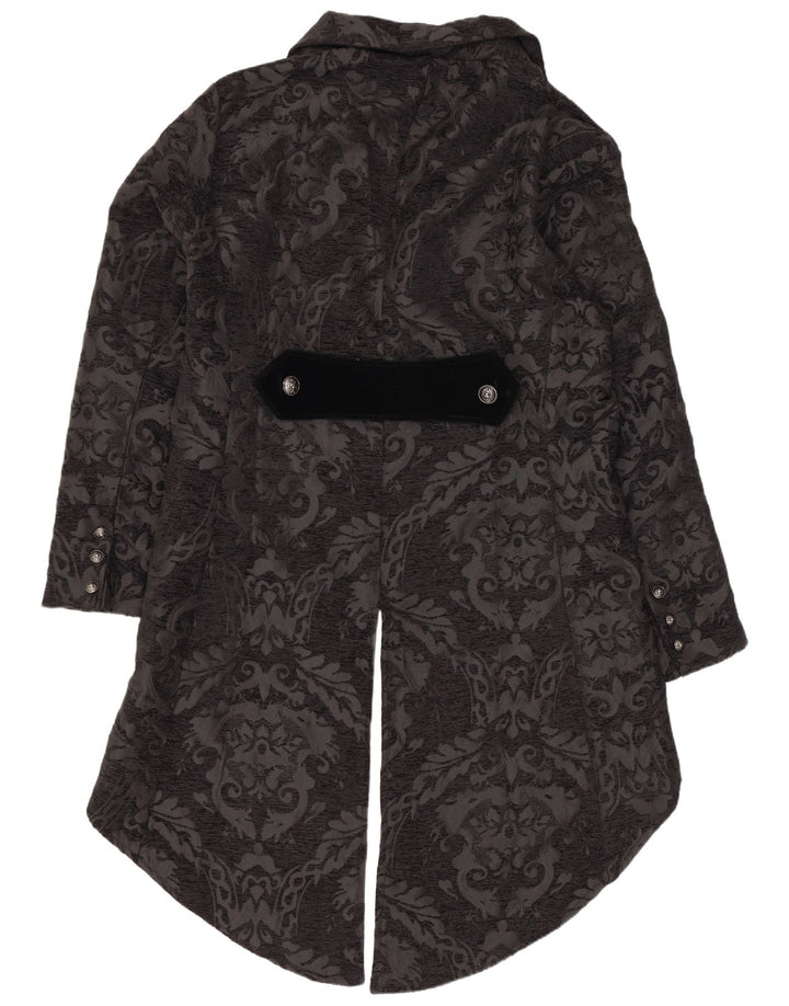 Giacca vintage da donna con frac e blazer UK 20 2XL Paisley nero