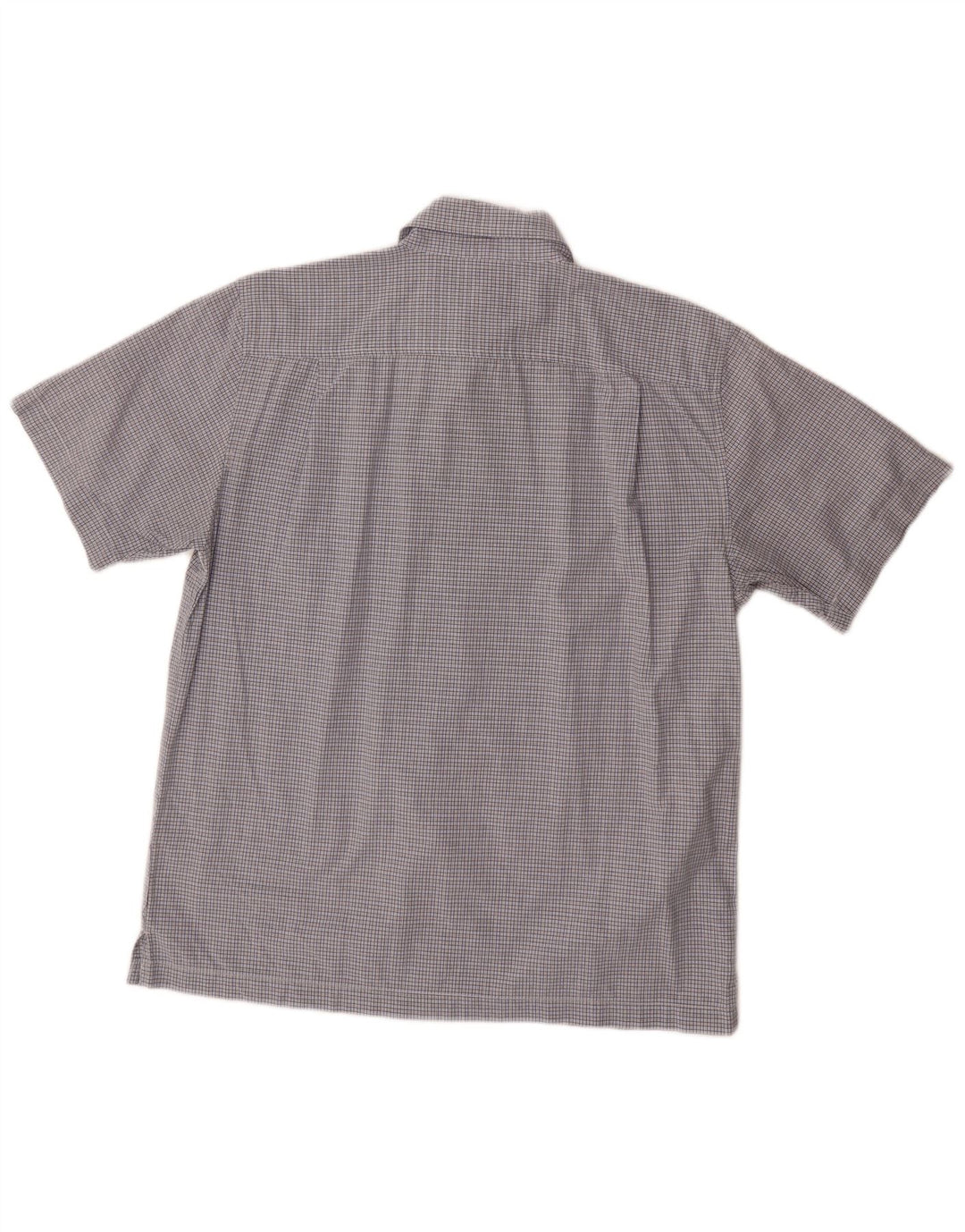 DOCKERS Camicia da uomo a maniche corte in cotone a quadri blu medio