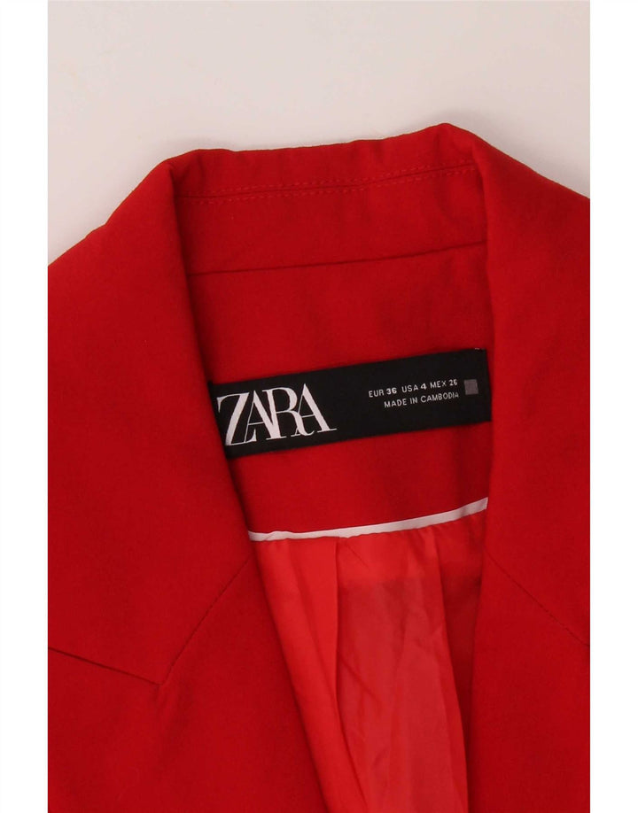 Giacca blazer a 1 bottone da donna Zara EU 36 XS poliestere rosso