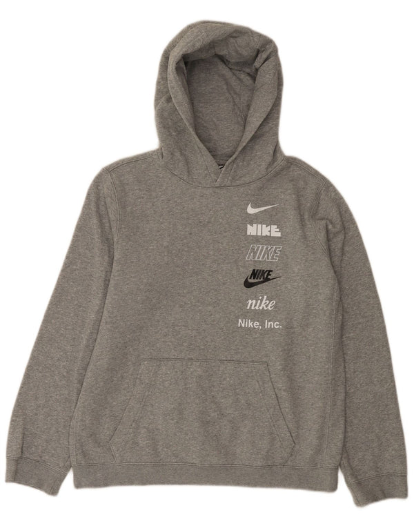 Felpa con cappuccio grafica Nike da bambino 13-14 anni XL in cotone grigio