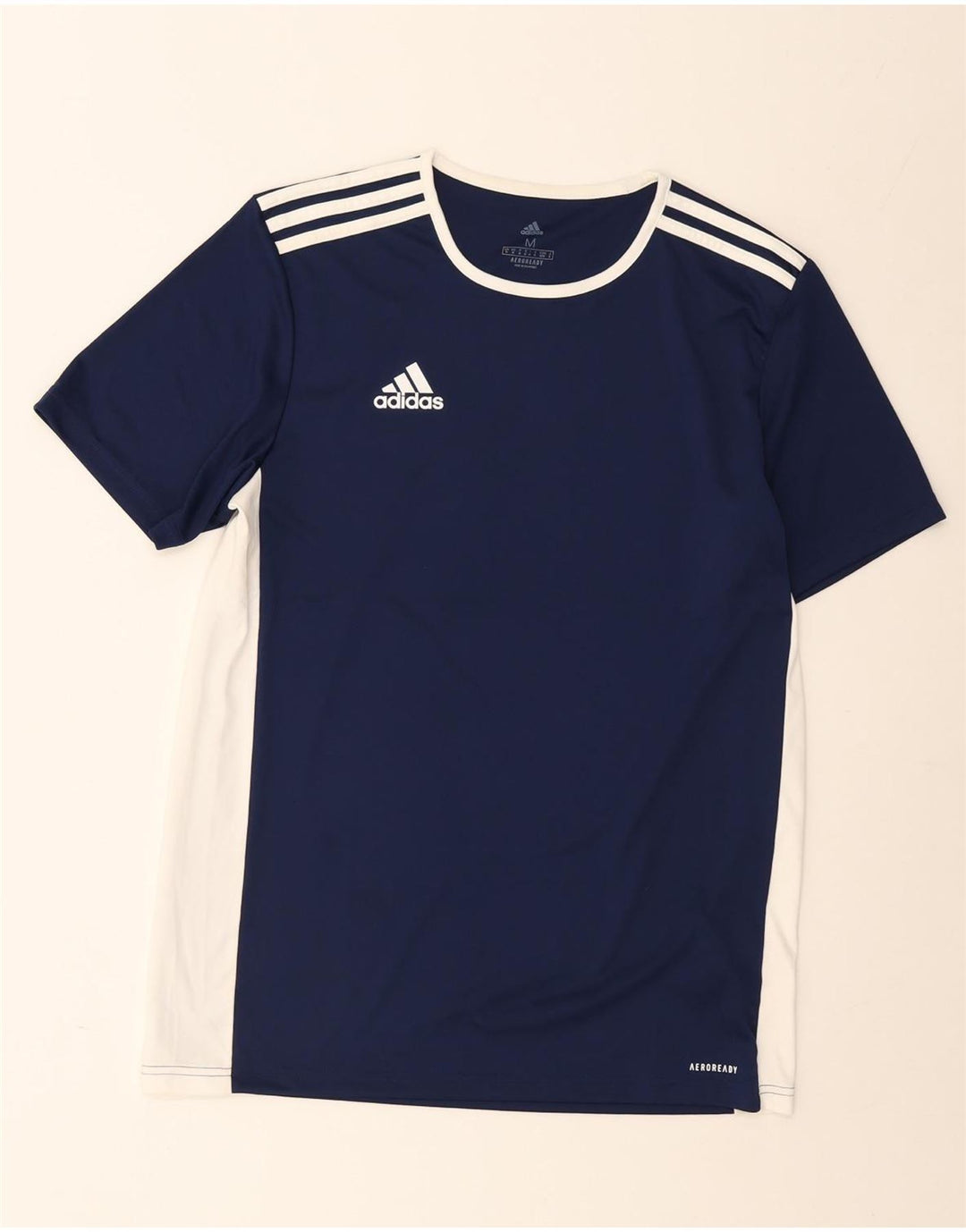 T-shirt Adidas Aeroready da uomo, media, in poliestere color block blu navy