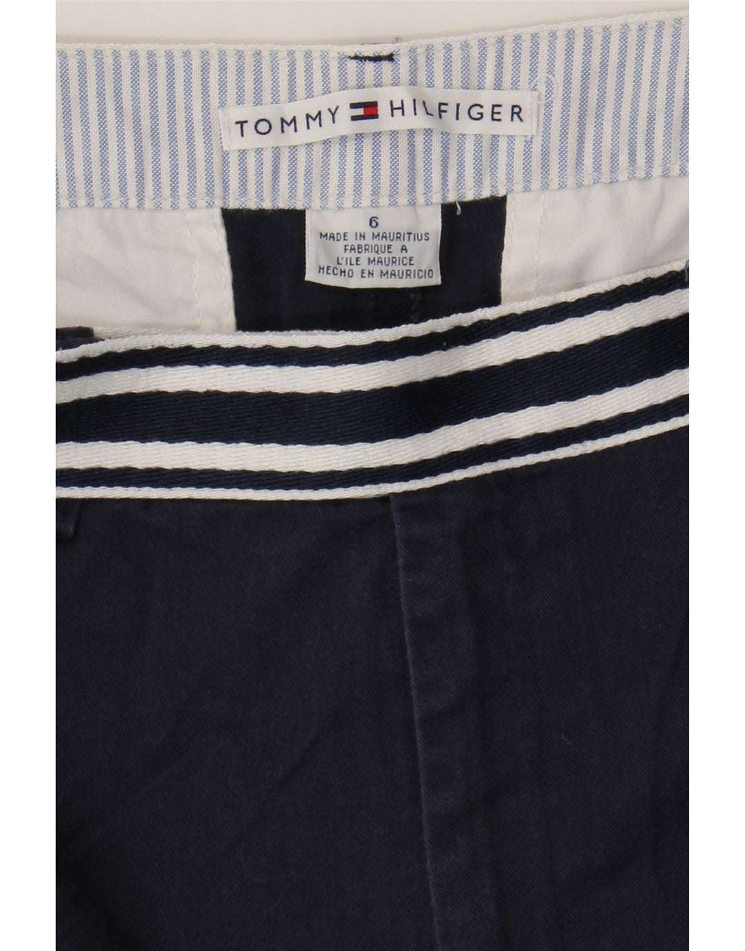 TOMMY HILFIGER Pantaloncini chino da donna US 6 medi W30 blu navy
