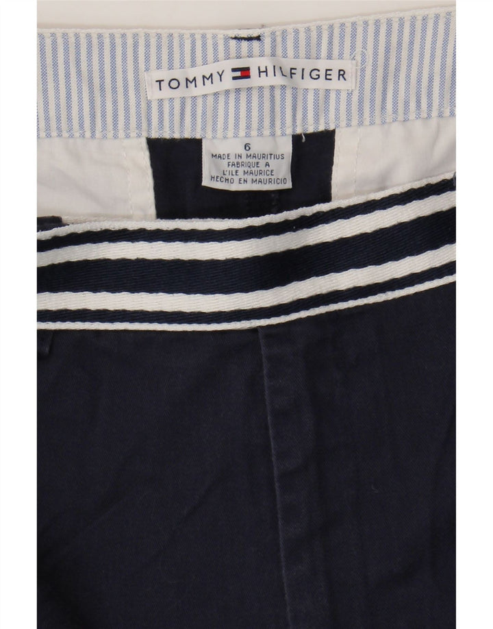 TOMMY HILFIGER Pantaloncini chino da donna US 6 medi W30 blu navy