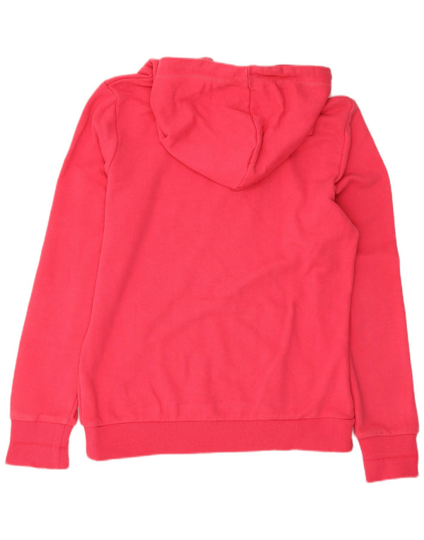Felpa con cappuccio grafica da donna Superdry UK 12 cotone rosa medio