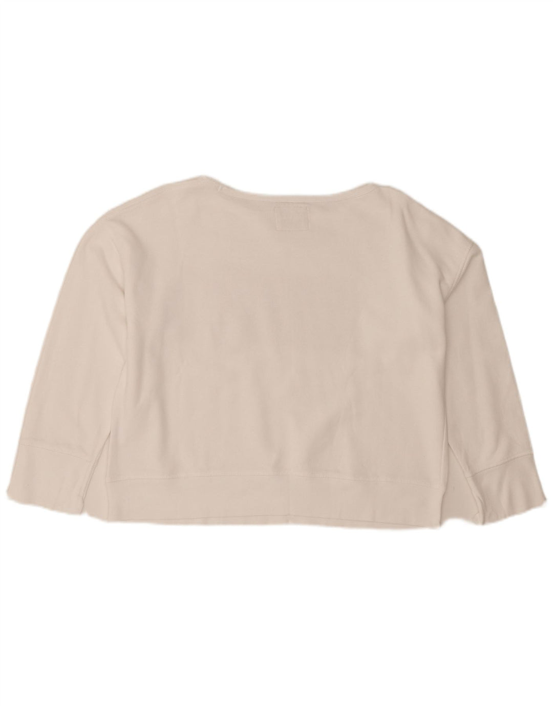 Felpa corta da donna con grafica Rifle, maglione UK 16, grande cotone bianco