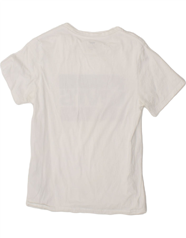 LEVI'S Womens Graphic T-Shirt Top UK 10 Small White Cotton Vintage Levi's and Second-Hand Levi's from Messina Hembry 