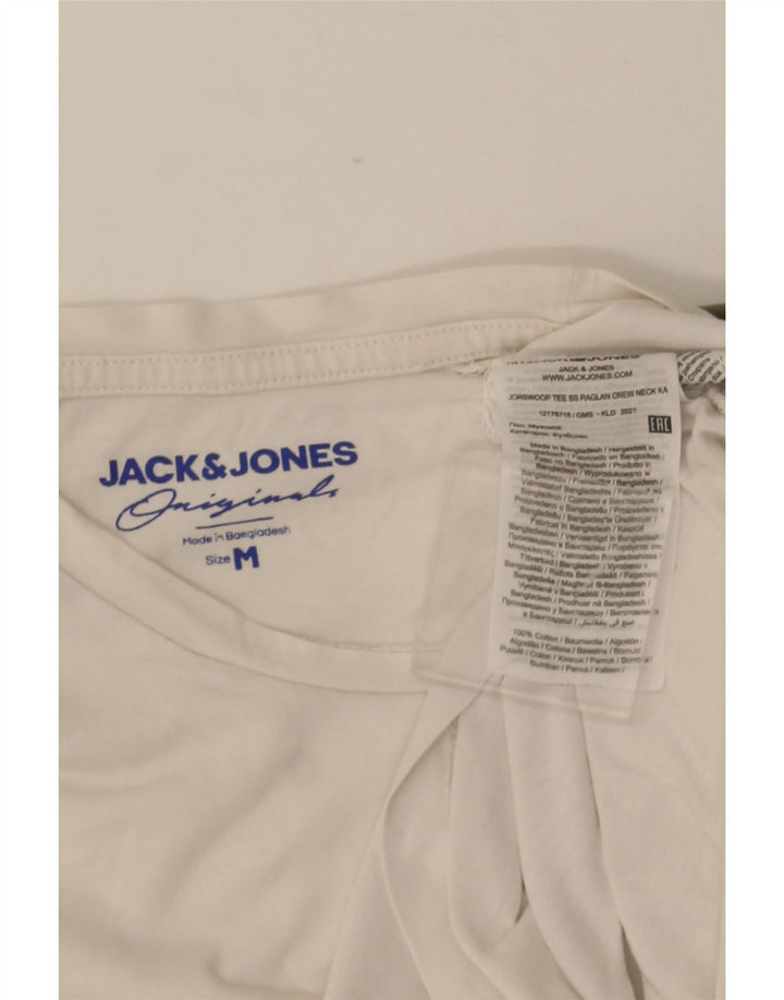 JACK & JONES T-shirt da uomo Top in cotone mimetico bianco medio