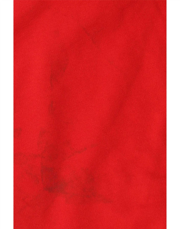 Felpa con cappuccio grafica Nike da uomo in cotone rosso medio