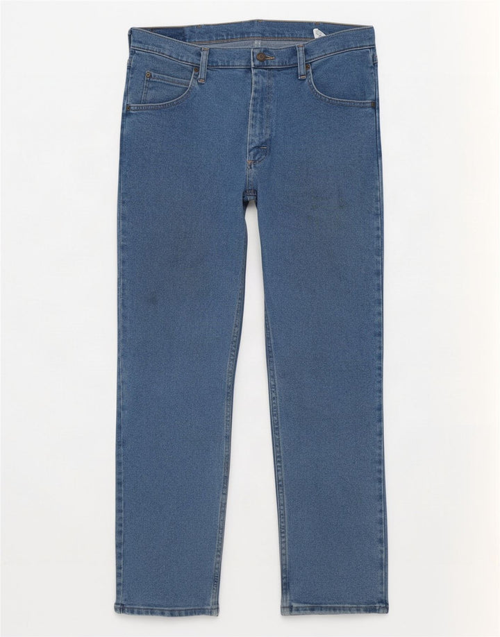 Jeans dritti da uomo Wrangler W34 L30 cotone blu